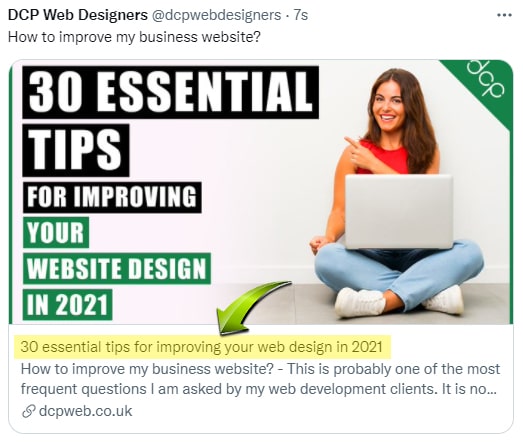 HTML Title Twitter Posts