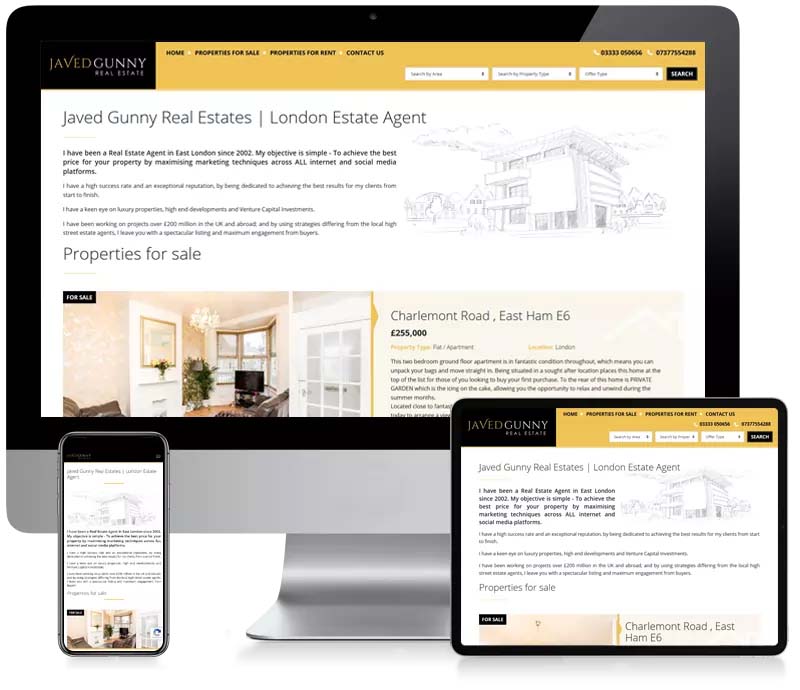 Javed Gunny - Real Estates - Business Website Design