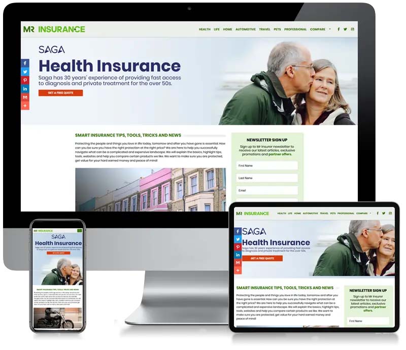 Mr Insurer - Custom CMS Web Design