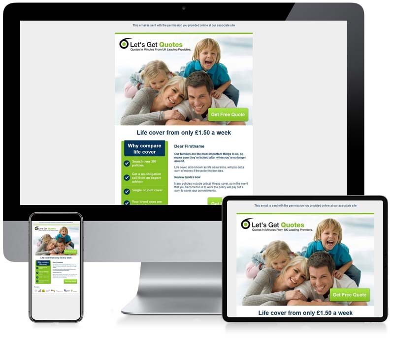 Lets Get Quotes - Custom Email Design