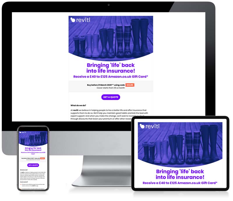 Reviti - Insurance Custom Email Creative Design