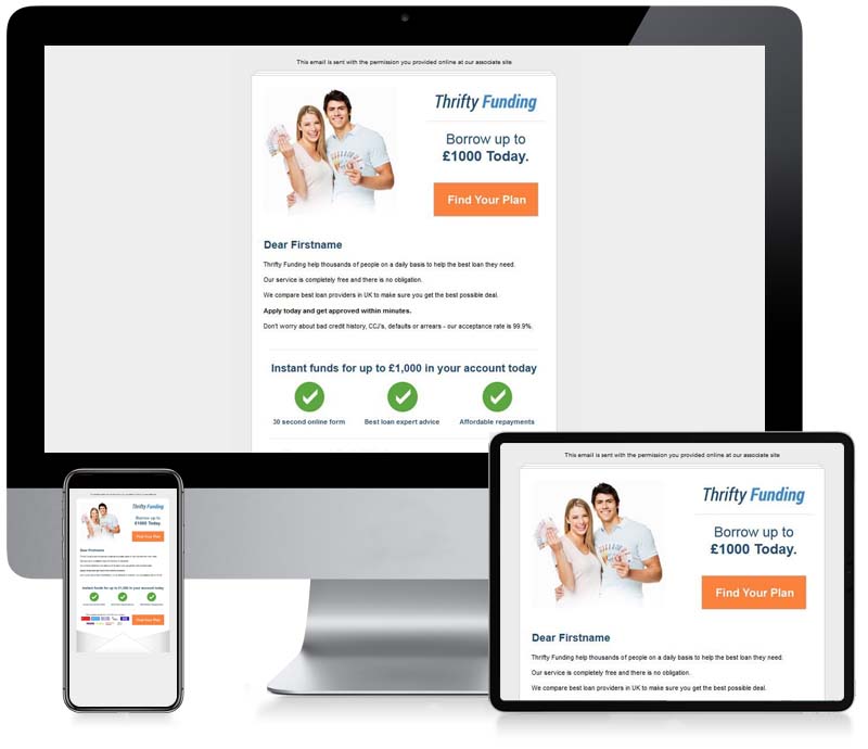 Thrifty Funding - Email Design