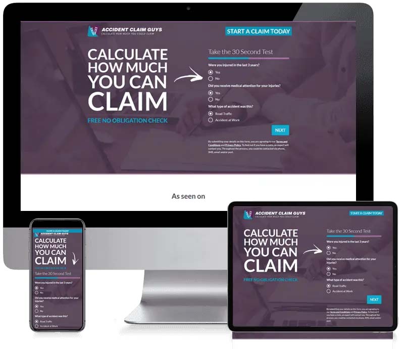 The Accident Claim Guys - Lead Generation Website
